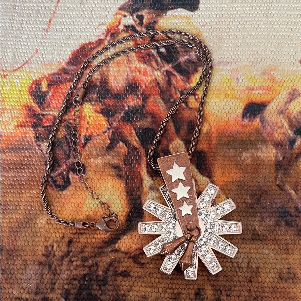 Montana silver copper spur rowel.